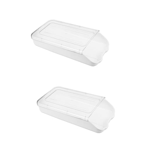 HOMSFOU 2 Stk Eierkarton durchsichtiger Behälter mit Deckel Korb für Eier Kühlschrank Aufbewahrungsbox für Eier Schublade Aufbewahrungsbehälter Eierschale Aufbewahrungskiste Gefrierbox von HOMSFOU