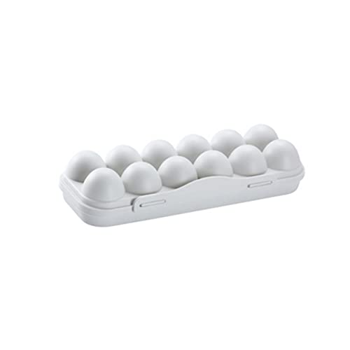 HOMSFOU 2 Stück 12 Eier Boxen Ei Kühlschrank-eier-organizer Tragbar Eier Aufbewahrungsbox Stapelbar Eierbox Wachteleierschachteln Transparent Eierbox Senf Organisch von HOMSFOU