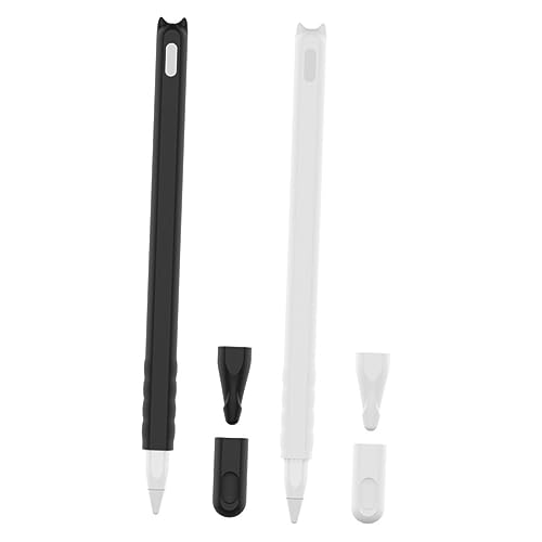HOMSFOU 2 Stück Applepencil2 Stiftetui Für Tablet Cartoon Punkt Katze Displayschutzfolie Stiftholster Kieselgel Etui Für Bleistift Etui Für Bleistift Der 2 Generation von HOMSFOU