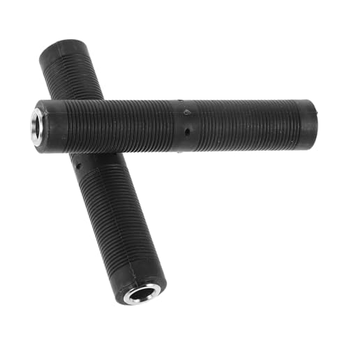 HOMSFOU 2 Stück Audio-Adapter Tischer Audio Stereo Mikrofonadapterbuchse Stereo Jack Joiner Audio-Mikrofon-Adapter Stereo -Tischler -Adapter Jack Audio Joiner Metall Black von HOMSFOU