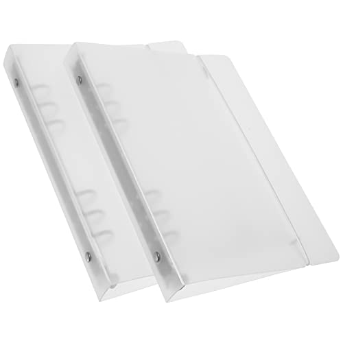 HOMSFOU 2 Stück Binderhandbuch Hausordner Notizblock Notizbuch A5-budgetordner Kawaii-ordner Ordner A5 Roségoldener Ordner Datei-organizer-ordner Süße Ordner 6 Ringbücher Transparent Pp von HOMSFOU
