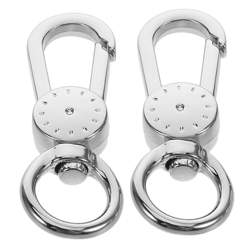 HOMSFOU 2 Stück Handy Lanyard Schnalle Schlüsselanhänger kleine drehbare Karabinerhaken Lanyard-Schnappverschluss DIY Lanyard-Verschluss Schnappschwenker Metall Silver HOMSFOU 2 Stück Handy Lanyard Schnalle Schlüsselanhänger kleine drehbare Karabinerhaken Lanyard-Schnappverschluss DIY Lanyard-Verschluss Schnappschwenker Metall Silver von HOMSFOU