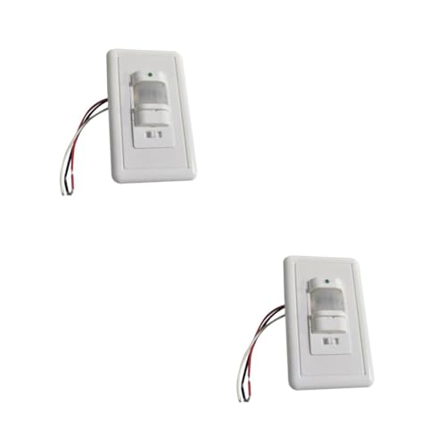 HOMSFOU 2 Stück Infrarot-sensorschalter Infrarotsensor Praktischer Sensor Deckenleuchte Körpersensor Bewegungsdetektor Lichtregler Einstellbar Weiß Abs von HOMSFOU