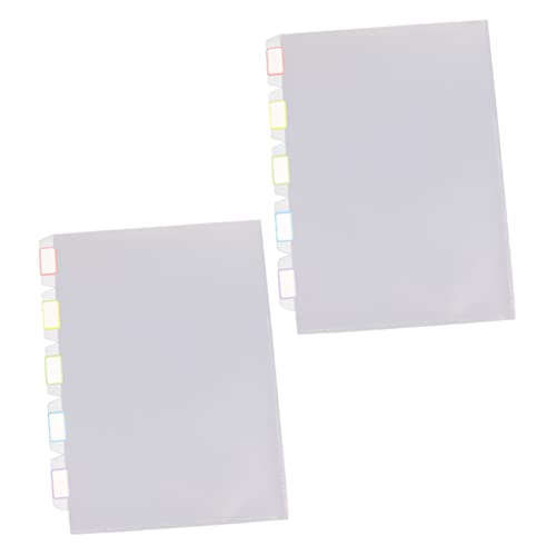 HOMSFOU 2 Stück Mappe Veranstalter Met Büro Binder-Trennlaschen Tragbarer Einreichungsorganisator Datei Dokumentenverwalter transparente Aktenordner Dokumenteninhaber Ablageordner Plastik von HOMSFOU