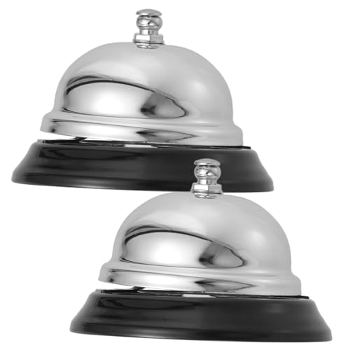 HOMSFOU 2 Stück Metallglocke Schreibtischklingel für den Service Küchenglocke Schreibtischglocken Tisch Glocke Counterglocke Serviceklingel für den Schreibtisch Zinklegierung Silber HOMSFOU 2 Stück Metallglocke Schreibtischklingel für den Service Küchenglocke Schreibtischglocken Tisch Glocke Counterglocke Serviceklingel für den Schreibtisch Zinklegierung Silber von HOMSFOU