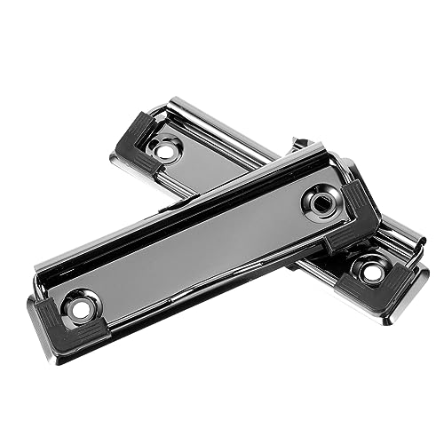 HOMSFOU 2 Stück Mini-Zwischenablage Büroklammern schwer Reißbrett-Clips Klemmbretter Planke Metallische Aktenklemmen Metallklammern für Ordner Clips für Dateitafeln Aktenhalter Abs Black von HOMSFOU