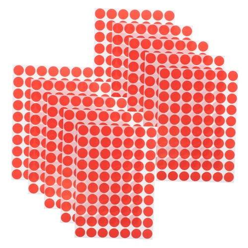 HOMSFOU 20 Blätter 19mm Orange Runde Aufkleber Effiziente Und Bequeme Punktetiketten Zum Markieren Und Sortieren Einfach Zu Auftragen Und Aufkleber Zu Entfernen von HOMSFOU