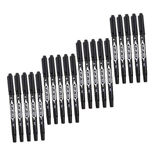 HOMSFOU 20 Stück Doppelseitiger Markierungsstift Ölseitig Permanent Weiß Auf Markerbasis Dual Paint Pen Skizzenmarkierungsstift Malzubehör Trocken Abwischbarer Marker von HOMSFOU
