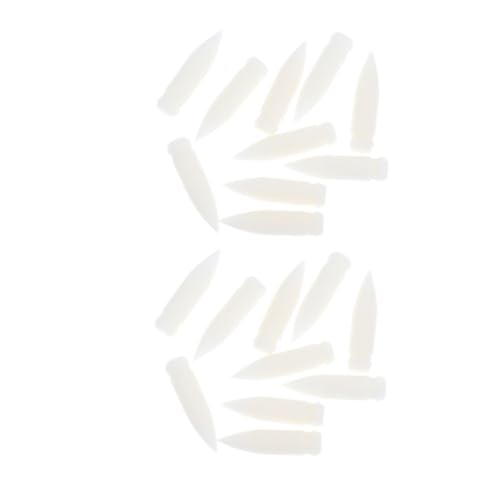 HOMSFOU 20 Stück Ersatzspitze für Markierstifte Markerspitzen Marker -Stift -Ersatznibs Ersatzstiftspitzen malerei zubehör Markierstift-Nachfüllspitzen Schreibwaren Nylon Weiß von HOMSFOU