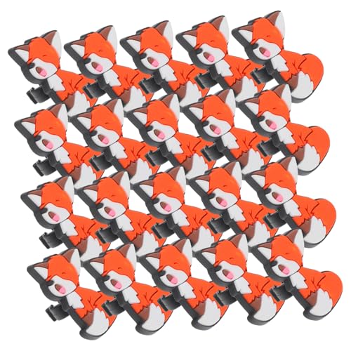 HOMSFOU 20 Stück Fox-stiftclip-schnalle Schön Zubehör Für Bleistiftaufsätze Dekoration Schulbedarf Für Schüler Bleistift-top-charms Spitze Korrektur Pvc-weichkleber Orange HOMSFOU 20 Stück Fox-stiftclip-schnalle Schön Zubehör Für Bleistiftaufsätze Dekoration Schulbedarf Für Schüler Bleistift-top-charms Spitze Korrektur Pvc-weichkleber Orange von HOMSFOU