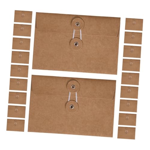 HOMSFOU 20 Stück Umschlag Umschläge Ablegen Dokumente Organisator Große Umschläge Für Dokumente Begrüßungskartenumschläge Leere Karten Und Umschläge Taschenumschläge Brown Kraftpapier von HOMSFOU