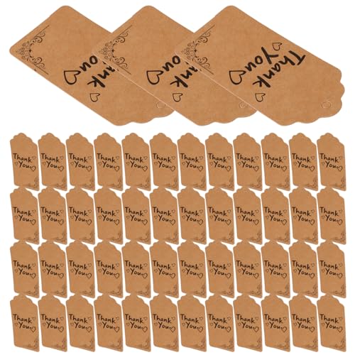 HOMSFOU 200Stücke Geschenkanhänger Kraftpapier Dekorative Anhänger Mit Schnur Für Partys Und Danksagungen Vielseitig Einsetzbar Und Kreativ Gestaltet von HOMSFOU