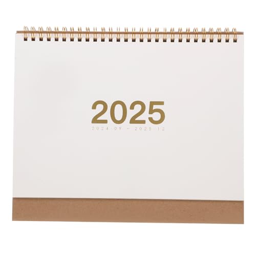 HOMSFOU 2025 Wochenplaner Kalender im Minimal-Design - Stehkalender mit Metallspirale & Notizflächen - Für Büro, Homeoffice & Studium von HOMSFOU