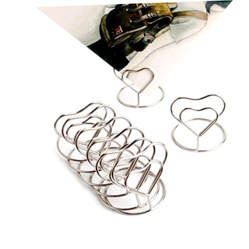 HOMSFOU 20Stücke Herzförmige Tischkartenhalter aus Metall für Hochzeiten und Elegante Kartenständer Silber für Platzkarten und Menükarten Festliche Anlässe HOMSFOU 20Stücke Herzförmige Tischkartenhalter aus Metall für Hochzeiten und Elegante Kartenständer Silber für Platzkarten und Menükarten Festliche Anlässe von HOMSFOU