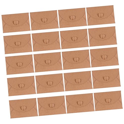 HOMSFOU 20Stücke Kraftpapier Umschläge Umweltfreundliche Einladungskarten Umschläge Für Weihnachten Thanksgiving Geburtstage DIY Projekte M² Für Kreative von HOMSFOU