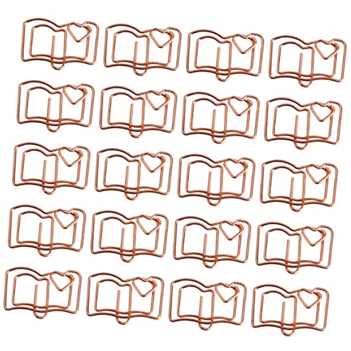 HOMSFOU 20Stücke Lesezeichen Clips Buchform Exquisite Büroklammern Für Notizen Dekoration Und Bürobedarf Hochwertige Memo Klemmen Stilvolle Und Praktische Clips von HOMSFOU