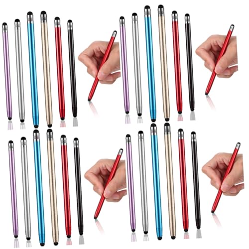 HOMSFOU 24 STK Kapazitiver Doppelkopfstift tragbares Telefon Kapazitiver Smartphone-Stift universal Pen multifunktionsstift Eingabestift Touchscreen-Stift Bildschirm-Touch-Stift Handy von HOMSFOU