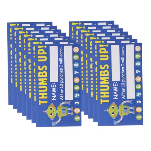 HOMSFOU 250 Stück Punch Card Motivation Card Kind Erkennung Belohnungskarten Für Das Klassenzimmer Student Farbe Belohnen Farbig Belohnungen Bequeme Bonuskarten Punchkarten Papier Blau HOMSFOU 250 Stück Punch Card Motivation Card Kind Erkennung Belohnungskarten Für Das Klassenzimmer Student Farbe Belohnen Farbig Belohnungen Bequeme Bonuskarten Punchkarten Papier Blau von HOMSFOU