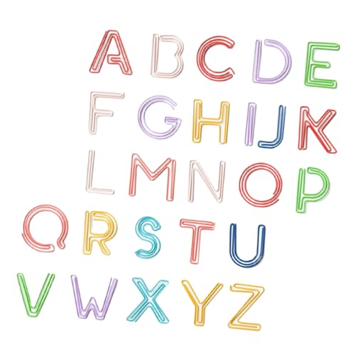 HOMSFOU 26 Stück Buntes Alphabet -lesezeichen Planer-lesezeichen Große Bindeklammern Heftklammern Klein Büroklammern Kunststoff-papierverschlüsse Plastik HOMSFOU 26 Stück Buntes Alphabet -lesezeichen Planer-lesezeichen Große Bindeklammern Heftklammern Klein Büroklammern Kunststoff-papierverschlüsse Plastik von HOMSFOU