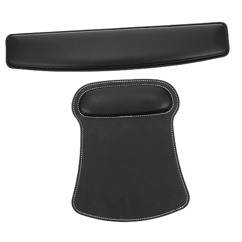 HOMSFOU 2Stücke Ergonomisches Mauspad Mit Handgelenkstütze Rutschfestes Weiches Memory Material Für PC Und Laptop Für Büro Und Gaming Handgelenkauflage Zur Entlastung von HOMSFOU