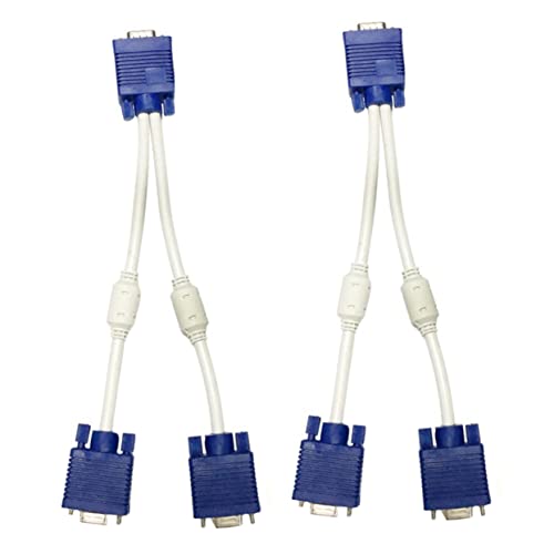 HOMSFOU 2Stücke Vga Splitter Männlich Weiblich OUT Adapterkabel Für Vga Video Datenkabel Stabile Übertragung Für PC Projektoren von HOMSFOU