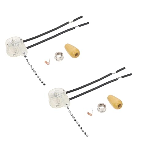 HOMSFOU 2Stücke Zugschalter Zugkette für Deckenleuchten Langlebiges Lampenzubehör und Ersatz für Deckenventilator und Tischlampe Kette von HOMSFOU