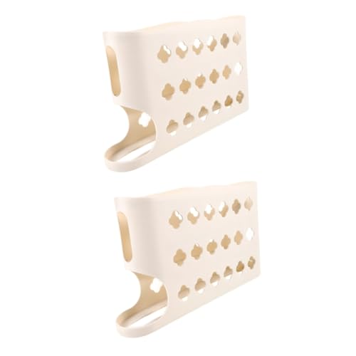 HOMSFOU 2st Aufbewahrungsbox Für Eier Kühlschrank-eier-organizer Automatisch Rollender Eierbehälter Eierspenderhalter Rollender Eierspender Kühlschrank-eierregal Hühnereierhalter Pp Weiß von HOMSFOU