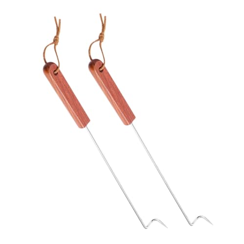 HOMSFOU 2st Lammkotelettgabel Mit Holzgriff Fleischwenderhaken Topfhaken Fleischwendehaken Zopf-fleischflipper Geflügelhaken Kochwender Bratstäbchen Kochhaken Metall Grill Rostfreier Stahl HOMSFOU 2st Lammkotelettgabel Mit Holzgriff Fleischwenderhaken Topfhaken Fleischwendehaken Zopf-fleischflipper Geflügelhaken Kochwender Bratstäbchen Kochhaken Metall Grill Rostfreier Stahl von HOMSFOU