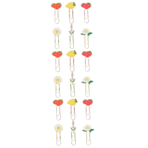 HOMSFOU 3 Sätze Fruchtpapierclip Lesezeichen Clips Lustige Süße Büroklammern Dokumentieren Heftklammern Metallpapierklammern Klemme Dekorative Büroklammern Zinklegierung 6 Stück * 3 HOMSFOU 3 Sätze Fruchtpapierclip Lesezeichen Clips Lustige Süße Büroklammern Dokumentieren Heftklammern Metallpapierklammern Klemme Dekorative Büroklammern Zinklegierung 6 Stück * 3 von HOMSFOU