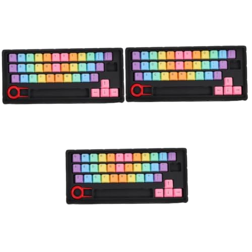 HOMSFOU 3 Sätze Tastenkappe Tastaturschutz Beleuchtete Tastatur Computertastaturen Farbige Tastatur Pudding Keycaps Keyset Cherry Tastatur Kirsche Tastatur Abs Schalter Rechner von HOMSFOU