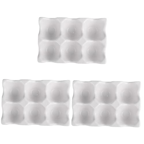 HOMSFOU 3 Stück 6 Eierkartons Magnete Für Eiscreme-kühlschränke Besteck-organizer Für Schubladen Eierschale Mit 6 Gittern 6 Tassen Eiertablett Asthaken Essen Veranstalter Weiß Rutschfest von HOMSFOU