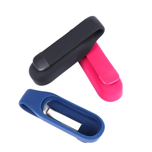 HOMSFOU 3 Stück Armband Silikonbedeckung Stoßfängerschutz aufsteckbare Schnallenabdeckung Stoßfängerschale Plus Uhrenhülle Smartwatch Clip-On-Schnallenabdeckung ansehen von HOMSFOU