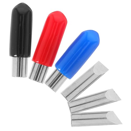 HOMSFOU 3 Stück Ersatzwerkzeugkopf mit Nutzmesser Schneidwerkzeug für Handwerk Rotationswerkzeugzubehör Handwerksschneiderblätter Handheld -Schnitzwerkzeug Metall Silver HOMSFOU 3 Stück Ersatzwerkzeugkopf mit Nutzmesser Schneidwerkzeug für Handwerk Rotationswerkzeugzubehör Handwerksschneiderblätter Handheld -Schnitzwerkzeug Metall Silver von HOMSFOU