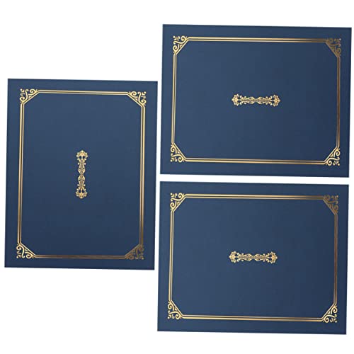 HOMSFOU 3 Stück Zertifikatshülle Inhaber Kunstleder Laminierung Abschluss Fall Diplomschutz zertifikat schutzhülle Hartes Deckungszertifikat Diplom-Cover Papier Blue HOMSFOU 3 Stück Zertifikatshülle Inhaber Kunstleder Laminierung Abschluss Fall Diplomschutz zertifikat schutzhülle Hartes Deckungszertifikat Diplom-Cover Papier Blue von HOMSFOU