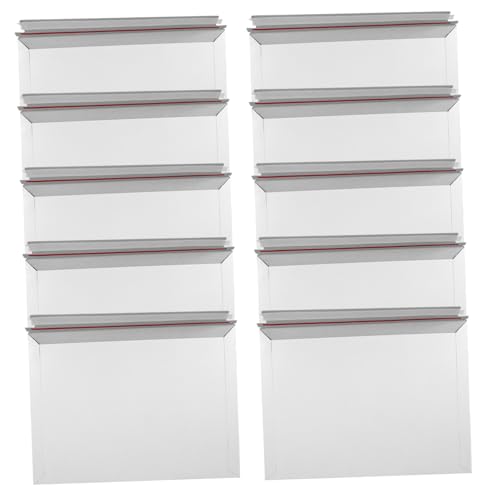 HOMSFOU 30 Stück Aktenhalter Dokumententasche Umschläge Aus Pappe Dokumentenumschlag Bürodokumente Schifffahrtsbedarf Foto-mailer Umschläge Selbstklebend Magazinhüllen Papier Light Grey von HOMSFOU