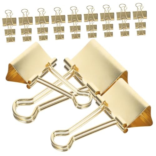 HOMSFOU 30 Stück Metallordner Büroklammern Masse Heftklammern Großbinderklammern Kleine Metallclips Office -Bindungs -Push -Clip Büroklammern kleine Clips aus Metall Golden HOMSFOU 30 Stück Metallordner Büroklammern Masse Heftklammern Großbinderklammern Kleine Metallclips Office -Bindungs -Push -Clip Büroklammern kleine Clips aus Metall Golden von HOMSFOU