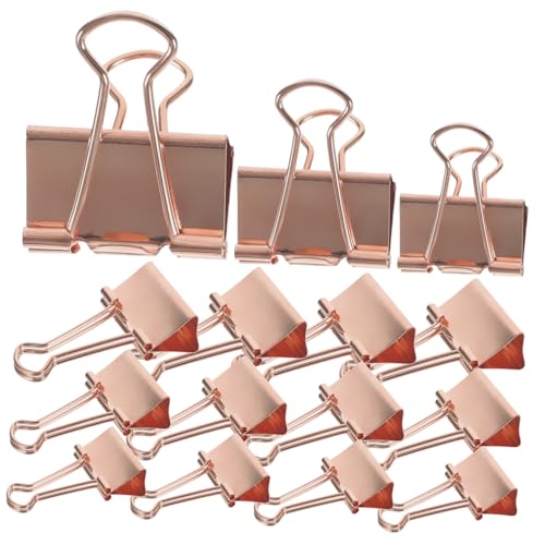 HOMSFOU 30 Stück Metallordner Drahtklammer aus Metall Binderclip kleine Klammern für Papier Büroklammern Clips Ordnerklammern für das Büro Heftklammern in kleiner Größe Roségold HOMSFOU 30 Stück Metallordner Drahtklammer aus Metall Binderclip kleine Klammern für Papier Büroklammern Clips Ordnerklammern für das Büro Heftklammern in kleiner Größe Roségold von HOMSFOU