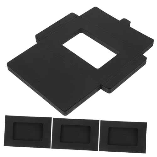 HOMSFOU 30 Stück Postkartenbox schwarze bilderrahmen bastelmaterial DIY Bilderrahmen Set Gallerie Rahmen Fensterumschlagbox Fotoumschläge Umschlag mit Fenster weißer Umschlag Papier Black von HOMSFOU