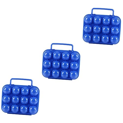 HOMSFOU 3St taucherbrille brillenband Aufbewahrungsbox für Eier mit 6 Gittern faltbarer eimer kinder Eierschutz Tragbarer Halter für 6 Eier Camping Eierkarton Wasserkocher Senf Container von HOMSFOU