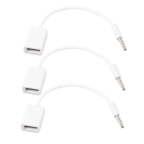 HOMSFOU 3Stücke USB zu Audio Kabel für Auto Unterstützung Kompatibel mit CD Player Weiß für Disk Musikübertragung im Fahrzeug HOMSFOU 3Stücke USB zu Audio Kabel für Auto Unterstützung Kompatibel mit CD Player Weiß für Disk Musikübertragung im Fahrzeug von HOMSFOU