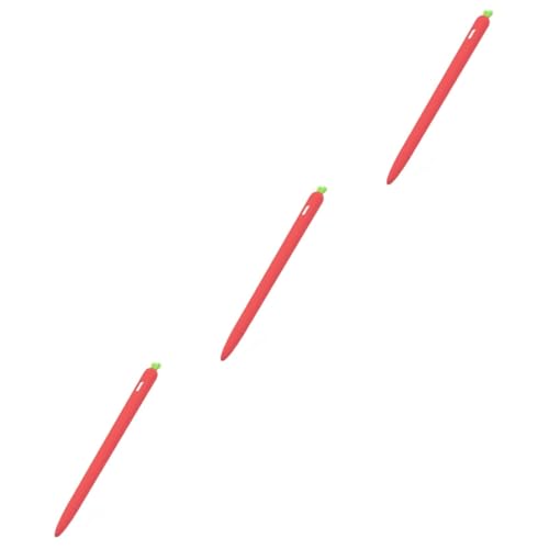HOMSFOU 3st Hutständer Griff Aus Silikon Niedlich Bleistifthülle Karotte Stylus-hülle -Fall Stifthalter 2 Eingabestift Handy Feder Generation HOMSFOU 3st Hutständer Griff Aus Silikon Niedlich Bleistifthülle Karotte Stylus-hülle -Fall Stifthalter 2 Eingabestift Handy Feder Generation von HOMSFOU