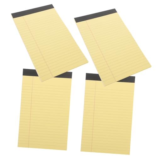 HOMSFOU 4 Notizen im Notizblock täglich Notizbuchpapier breit liniert Pads Steno-Notizbuch Arbeitsnotizblöcke Tagesplaner Notizblock Seitenmarkierungen für Schüler Yellow HOMSFOU 4 Notizen im Notizblock täglich Notizbuchpapier breit liniert Pads Steno-Notizbuch Arbeitsnotizblöcke Tagesplaner Notizblock Seitenmarkierungen für Schüler Yellow von HOMSFOU