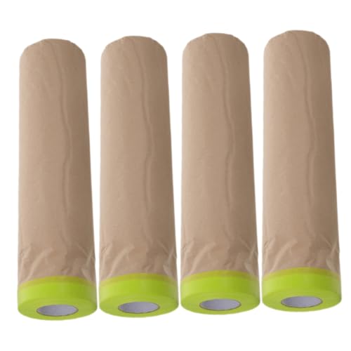 HOMSFOU 4 Rollen Abdeckfolie vorgefertigter Abdeckfilm für dünn Auto farbig Außen Abdeckpapier Vinyl-Transferpapier Maskierungsfilm zur Schablonenherstellung Light Brown HOMSFOU 4 Rollen Abdeckfolie vorgefertigter Abdeckfilm für dünn Auto farbig Außen Abdeckpapier Vinyl-Transferpapier Maskierungsfilm zur Schablonenherstellung Light Brown von HOMSFOU