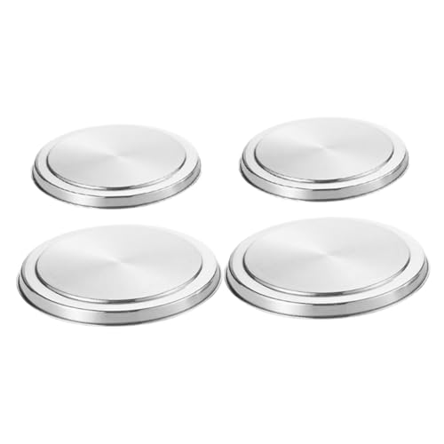 HOMSFOU 4 Stück Herdabdeckung Dampfkochtopf Gasgrill Induktionskochfeld Campingkocher Multi-herd Wok Gasherd Schutz E-herd Abdeckung Für Gasherd Herdschutz Rostfreier Stahl Silver HOMSFOU 4 Stück Herdabdeckung Dampfkochtopf Gasgrill Induktionskochfeld Campingkocher Multi-herd Wok Gasherd Schutz E-herd Abdeckung Für Gasherd Herdschutz Rostfreier Stahl Silver von HOMSFOU