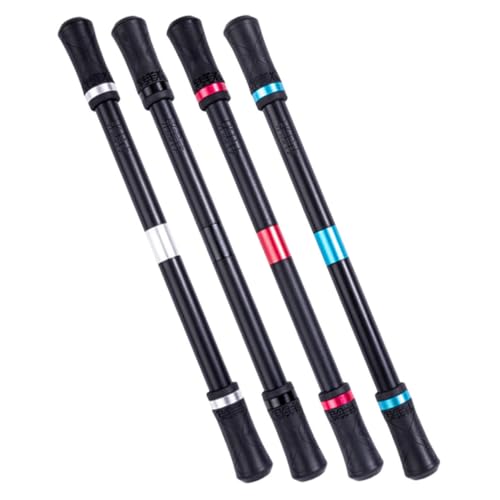 HOMSFOU 4 Stück Stift -Drehwerkzeug rollen Stift- Stressstift abbauen drehkugelschreiber lustige kugelschreiber interessanter Fingerstift leichter drehbarer Stift Black von HOMSFOU