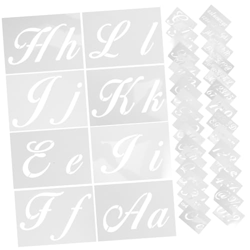 HOMSFOU 40 Stück Buchstabenschablonen Zum Malen Auf Schablonen Für Wände Buchstabenschablonen Kunst Zeichenschablonen Riesige Malvorlage Zahlen Von Script Large Weiß The HOMSFOU 40 Stück Buchstabenschablonen Zum Malen Auf Schablonen Für Wände Buchstabenschablonen Kunst Zeichenschablonen Riesige Malvorlage Zahlen Von Script Large Weiß The von HOMSFOU