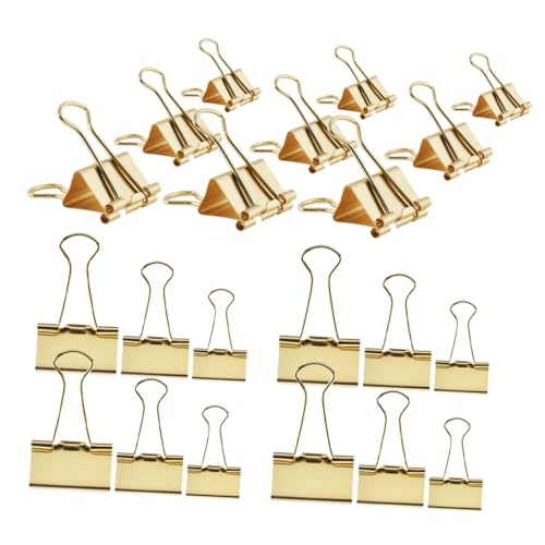 HOMSFOU 42 Stück langer Schwanzclip Jumbo-Ordner-Clips sortierte Bindeklammern Heftklammern groß große Bindeklammern kleine Klammern zum Basteln Metall Golden HOMSFOU 42 Stück langer Schwanzclip Jumbo-Ordner-Clips sortierte Bindeklammern Heftklammern groß große Bindeklammern kleine Klammern zum Basteln Metall Golden von HOMSFOU