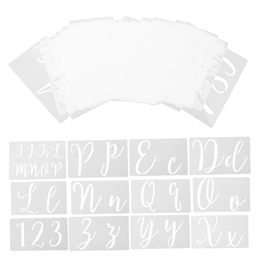HOMSFOU 45 Blatt Alphabet-Malvorlage schälen Buchstabenschablonen zum Malen Zahlenschablonen zum Malen Bausatz Und filigrane Buchstabenschablonen Englische Briefschablone das Haustier Weiß HOMSFOU 45 Blatt Alphabet-Malvorlage schälen Buchstabenschablonen zum Malen Zahlenschablonen zum Malen Bausatz Und filigrane Buchstabenschablonen Englische Briefschablone das Haustier Weiß von HOMSFOU
