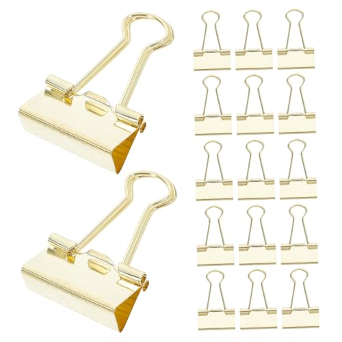 HOMSFOU 48 Stück Goldfarbener Metallclip Papierverschlüsse Büroklammern Und Heftklammern Binderclip Farbige Heftklammern Süße Bindeklammern Golden Eisen HOMSFOU 48 Stück Goldfarbener Metallclip Papierverschlüsse Büroklammern Und Heftklammern Binderclip Farbige Heftklammern Süße Bindeklammern Golden Eisen von HOMSFOU