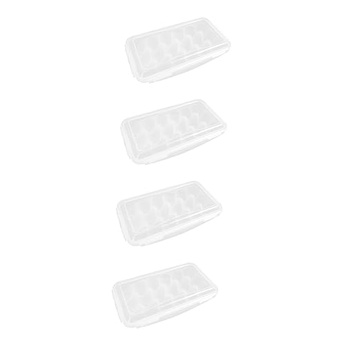 HOMSFOU 4Er-Box tragbare Eierkiste Tragbarer Eierhalter Aufbewahrungsbox für Eier Kühlschrank Essenstablett Eierablage Eierspender mehrschichtig Container Plastikeier Eierkarton Weiß HOMSFOU 4Er-Box tragbare Eierkiste Tragbarer Eierhalter Aufbewahrungsbox für Eier Kühlschrank Essenstablett Eierablage Eierspender mehrschichtig Container Plastikeier Eierkarton Weiß von HOMSFOU